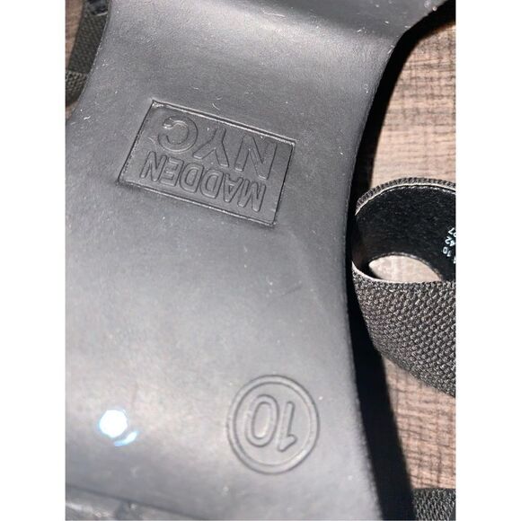 Steve Madden Y2K chunky combat punk heeled strappy sandals black size 10 - Picture 10 of 12